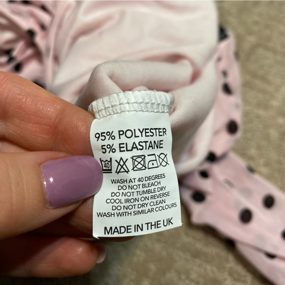 {NWT} Parisian Pink/Black Polka Dot Long Sleeve Bodysuit Size 4 - Picture 15 of 15